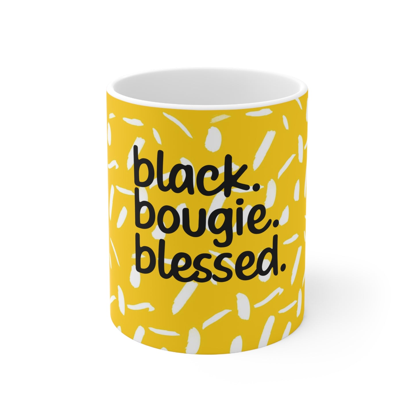 Black & Bougie Ceramic Mug 11oz